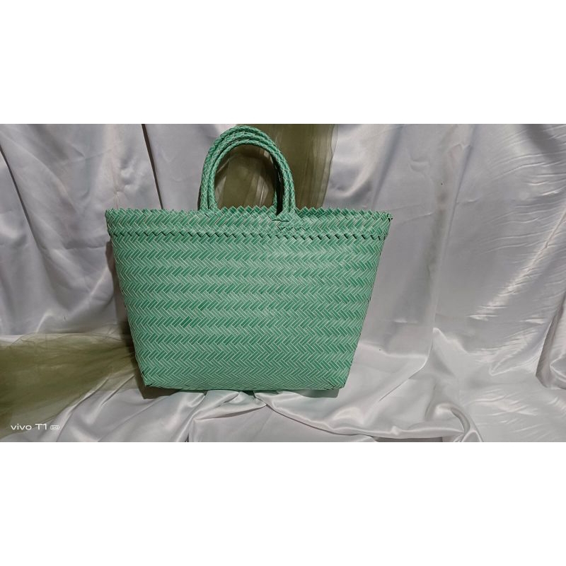 READY STOK - TAS ANYAMAN PLASTIK POLOS LURIK JUMBO Sovenir/Hampers/Hajatan/Ultah/Lebaran