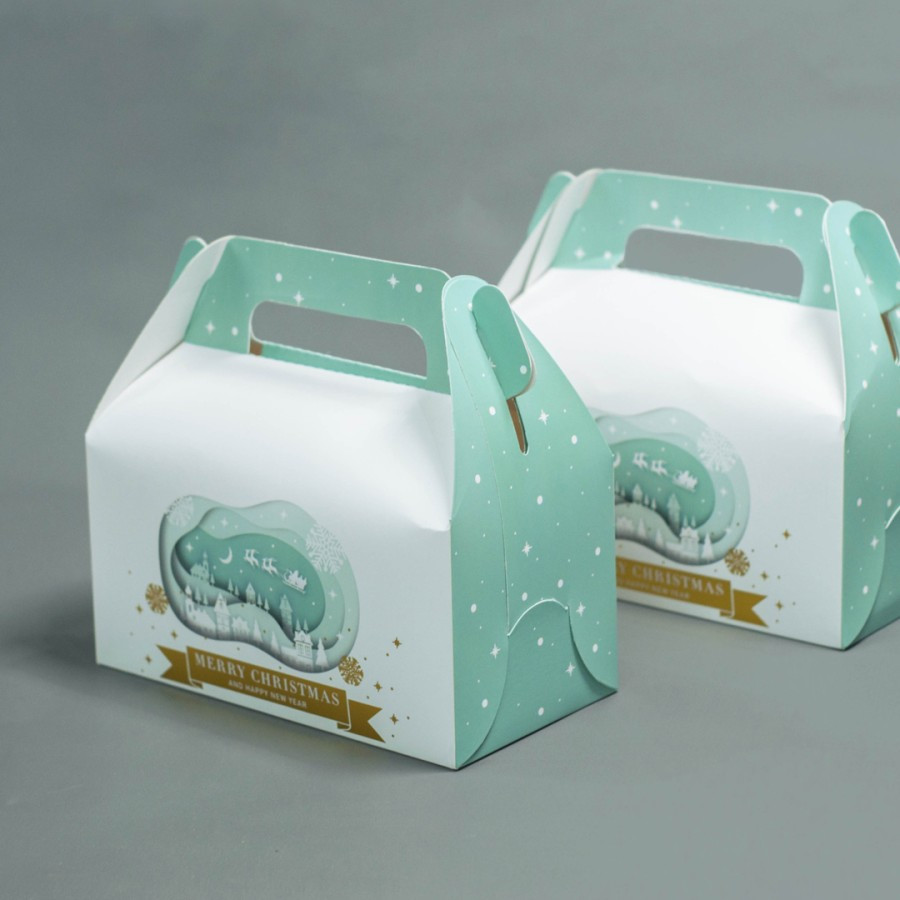 

(Isi 10pcs) Kardus Tenteng Gable Box Ukuran 22 x 11 x 11cm Kardus Packaging Bingkisan dan Hampers Christmas