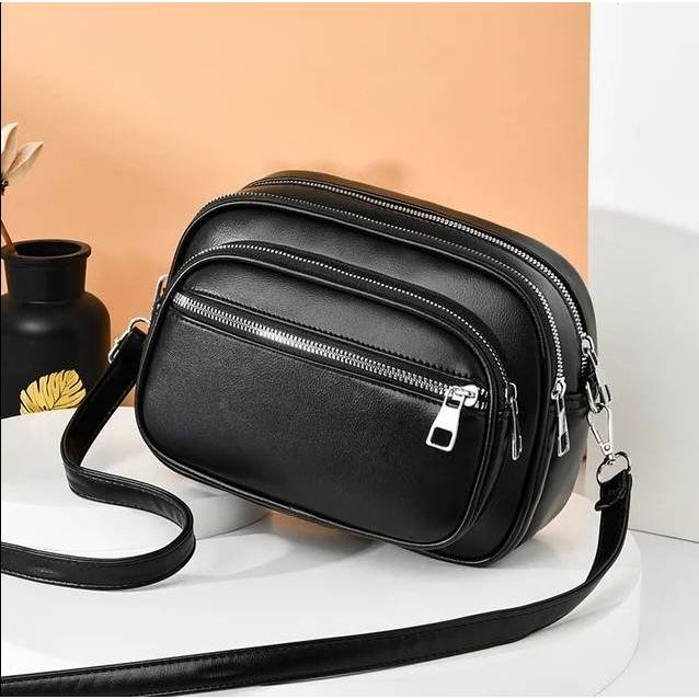 aluna_shop22 (C.O.D) Tas slempang ohnokin tas Wanita Tas Kulit Tas Bahu Multi-Lapisan Tas Selempang 