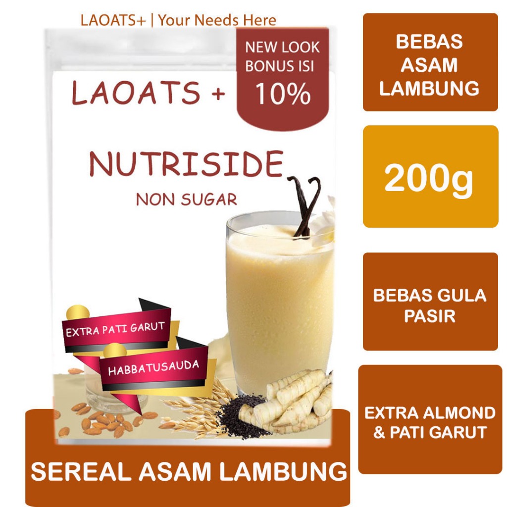 

Tepung Garut Asam Lambung Milk Laoats Non Sugar (200g)