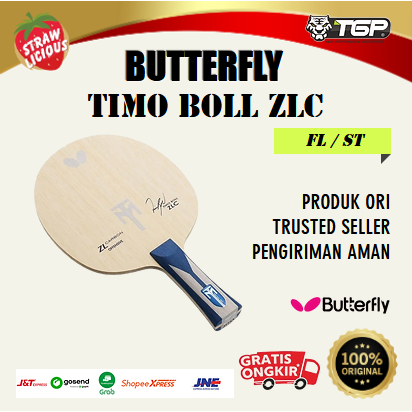 Bat/Bet Blade Kayu Tenis Meja Pingpong Butterfly Timo Boll ZLC Ori