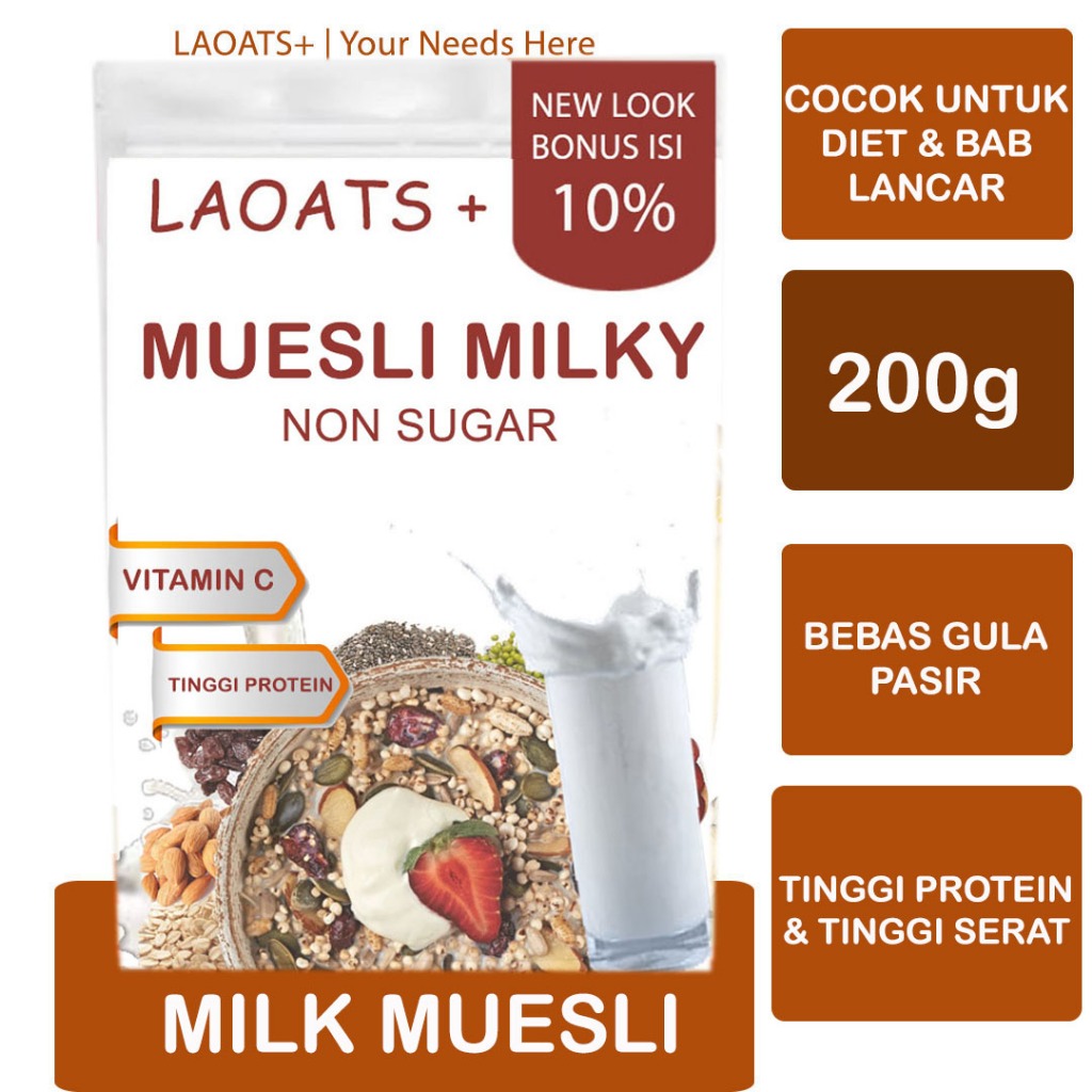 

Muesli Fruit And Seed Milk Laoats Non Sugar (200g)