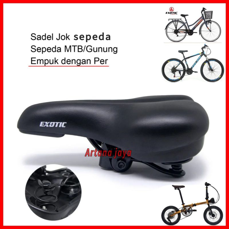 Stok Baru jok sadel exotic sepeda empuk MTB BMX lipat dengan per gas untuk semua sepeda
