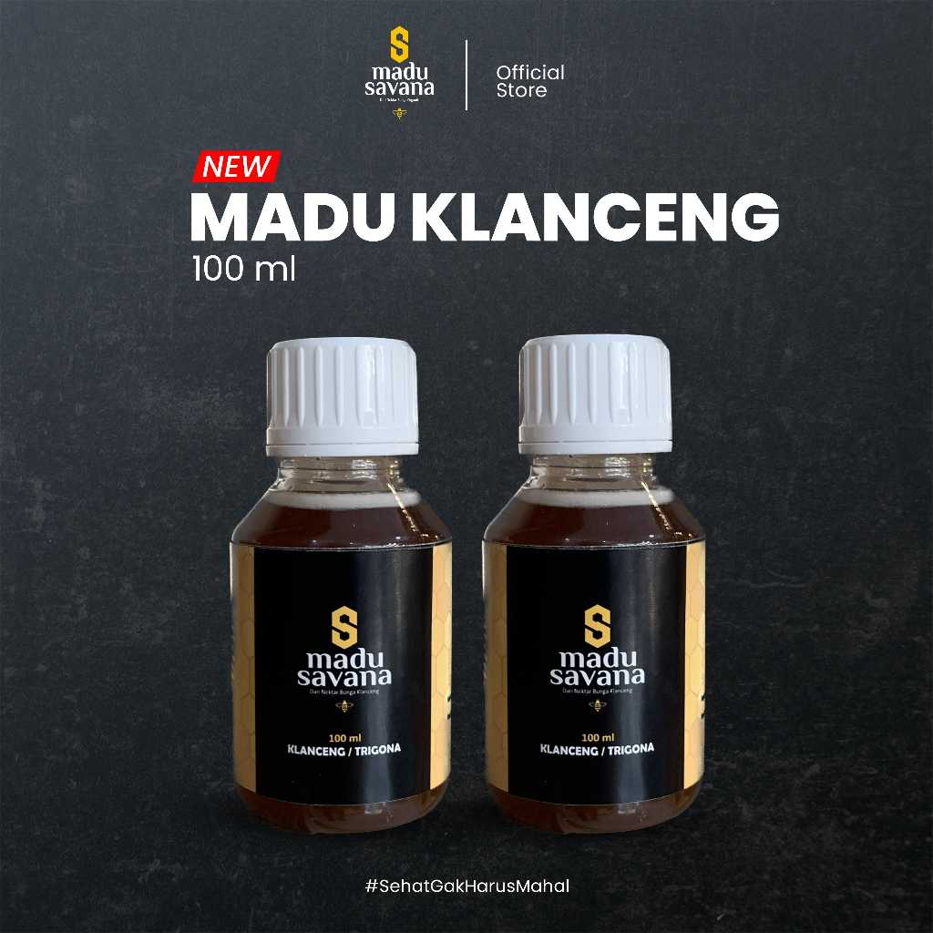

Madu Savana Madu Klanceng Murni 100% Asli Madu Trigona 100 ml BPOM