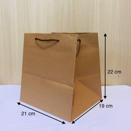 

paper bag polos coklat R8 size 21 x 19 x 22 (PxLxT)