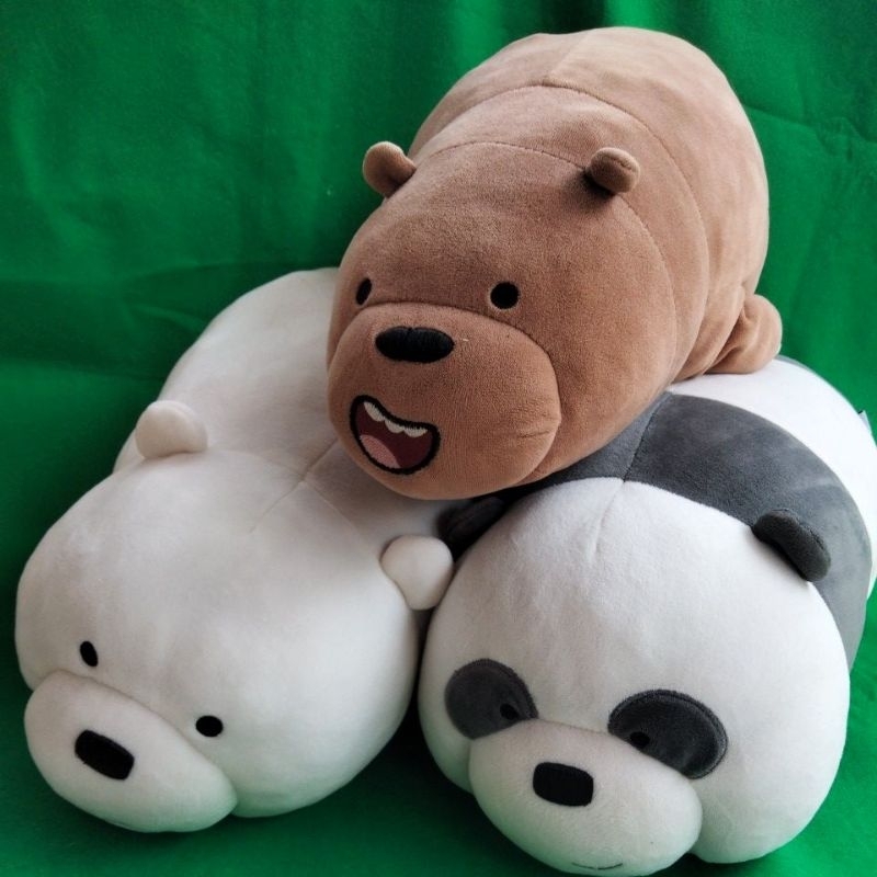 boneka wbb we bare bears panda panpan ice bear beruang es kutub Grizzly miniso