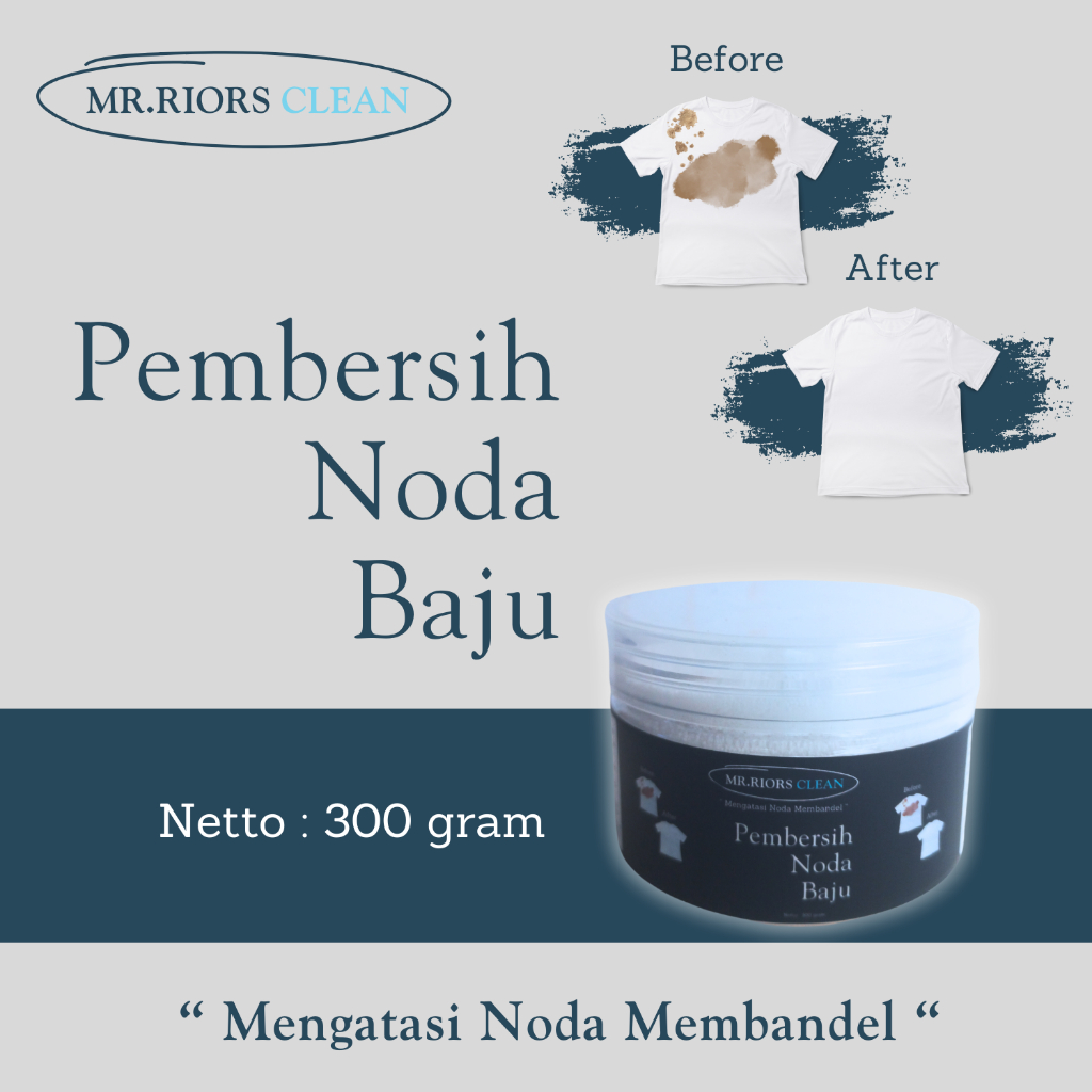 CTY Serbuk Penghilang Noda Kelunturan - Noda Jamur Hitam - Noda Getah - Noda Minyak - Noda Oli Dan