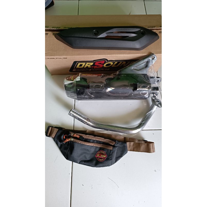 knalpot dr sound gen1 beat scoopy karbu vario110led nmax old bonus waistbag