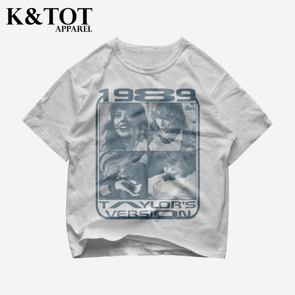KNTOT - KAOS BAJU TAYLOR SWIFT 1989 | TSHIRT OVERSIZE VINTAGE PUTIH BOOTLEG - PRIA WANITA DEWASA ANA