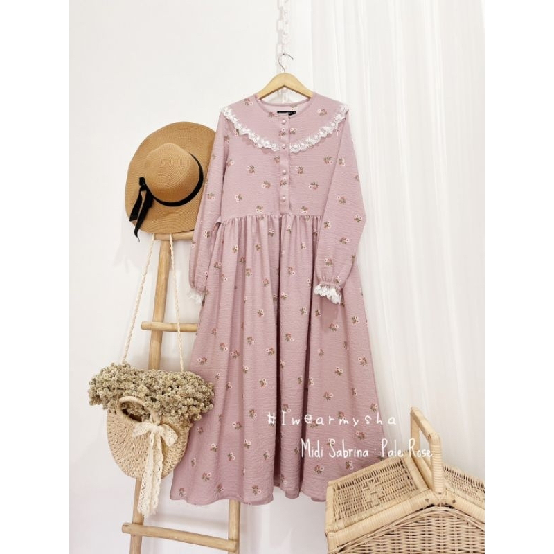 MIDI DRESS/ MIDI SABRINA PALE ROSE BY IWEARMYSHA