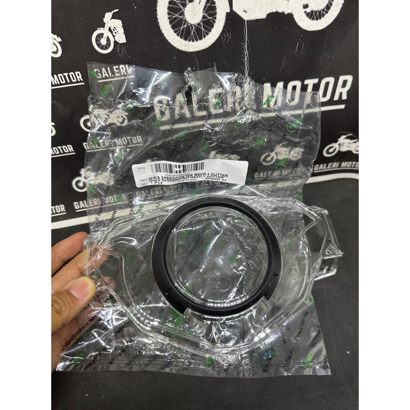 mika speedometer revo + outer Kaca Mika Speedometer KM Revo lama mika spido revo 100cc kaca spedo re