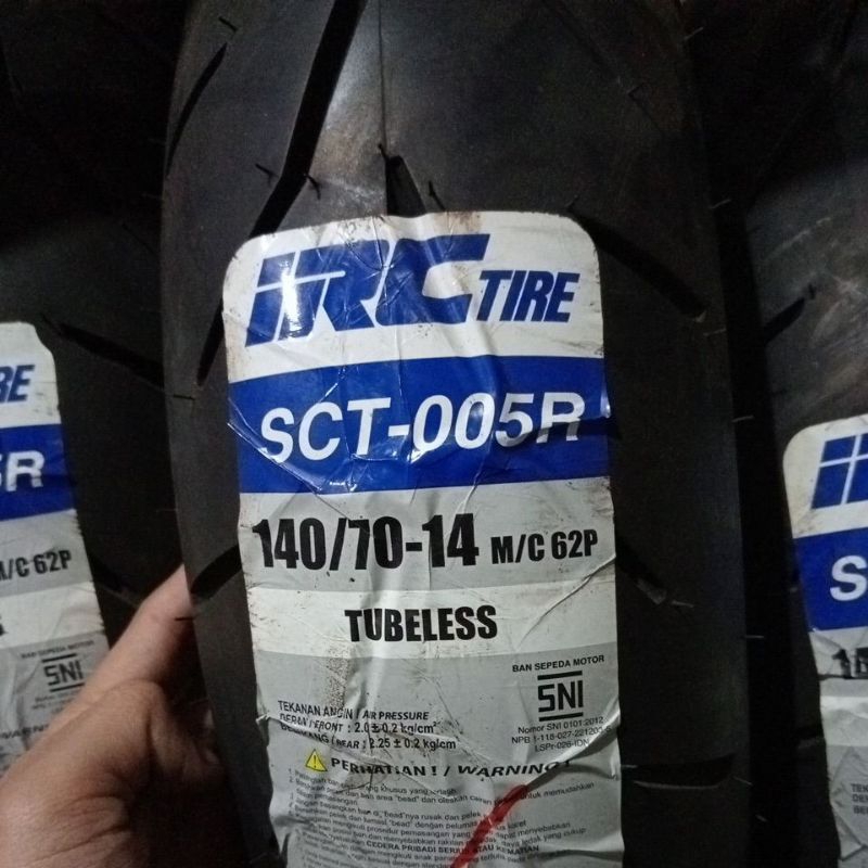 IRC 140/70-14 SCT-005R BAN LUAR IRC TUBELESS RING 14 BELAKANG MOTOR AEROX 155 140 70 SCT005R TUBLESS