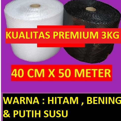 

Bubblewrap Premium 41cmx50m/31cmx50m/25cmx50m bening dan hitam PROMO SHOPEE
