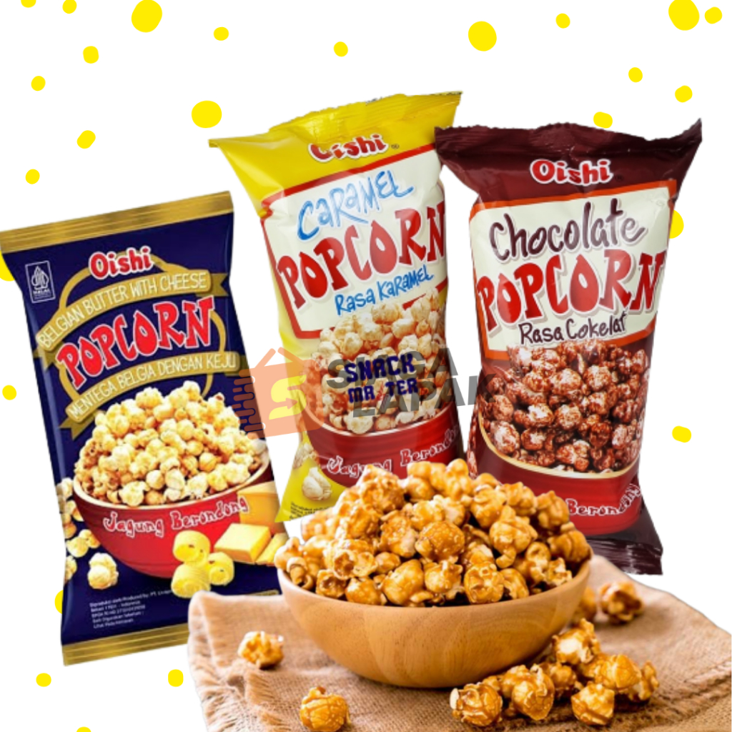 

Popcorn Oishi Mini 20gr All Varian Karamel Mentega Coklat