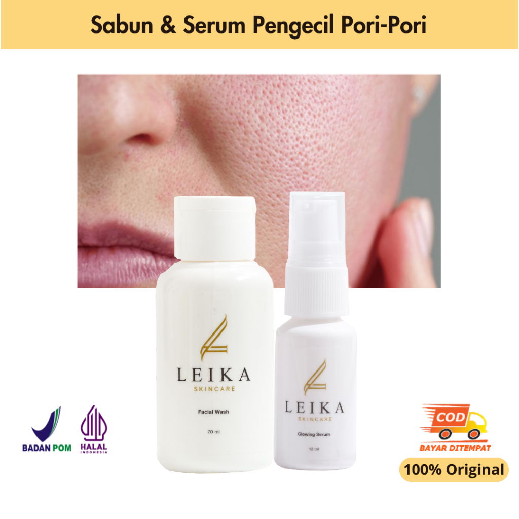 Paket 2in1 Sabun Muka Dan Serum Terlaris Sabun Muka Pengecil Poripori Wajah Pria Wanita Ampuh Mengec