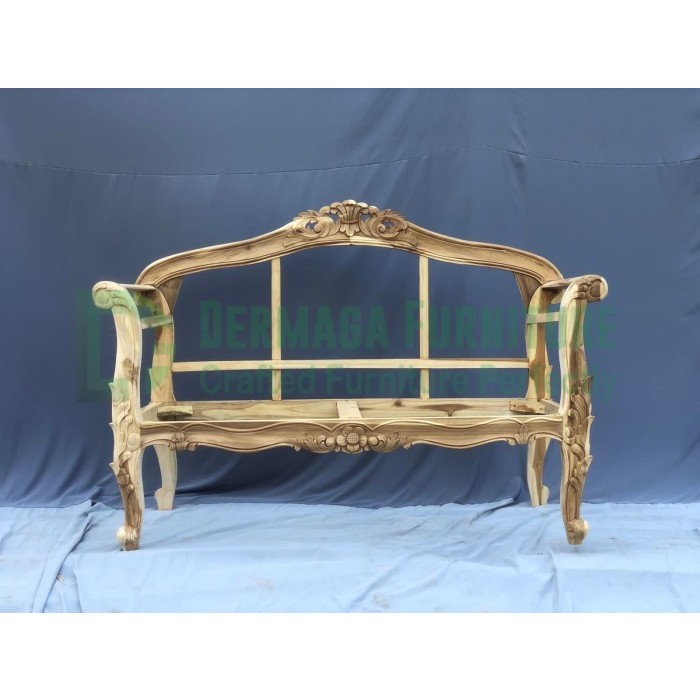 SOFA TAMU EMAS B 2DUDUKAN KAYU JATI SOFA PALAMINAN DEKORASI DERMAGA FURNITURE JEPARA