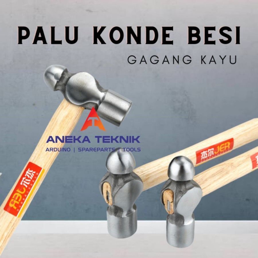 Martil Palu Konde Besi Pegangan Kayu / Ball Hammer