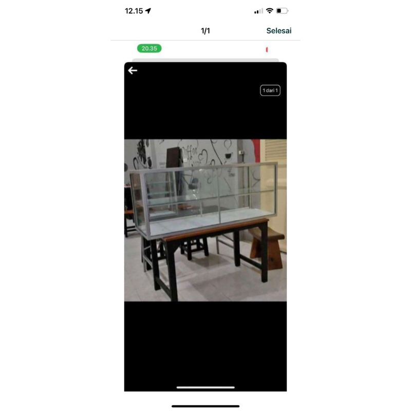 etalase bekas display