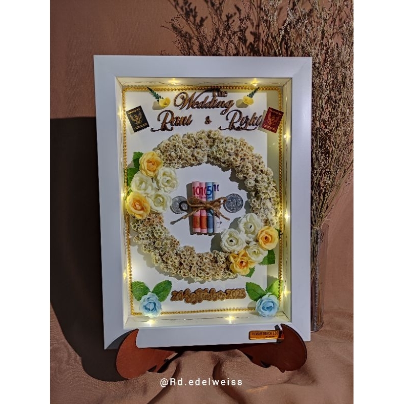 FRAME MAHAR EDELWEISS NAMA UKIR KAYU