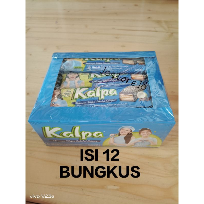 

[1 BOX] KALPA Wafer Coklat Kelapa Isi 12 Bungkus