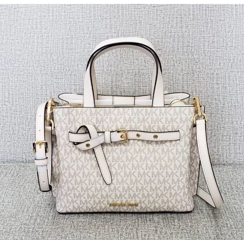 new tas Michael Kors MK Emilia signature vanilla original authentic bag