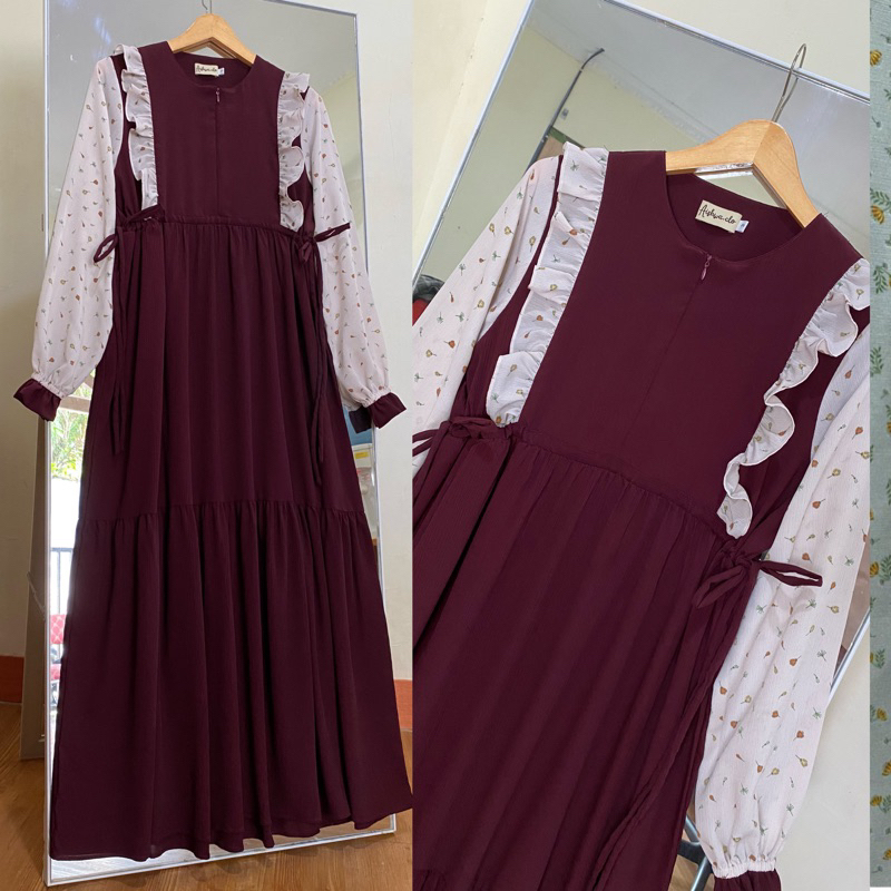 SORAYA DRESS (WARNA 2) By Aishwa.clo | GAMIS CRINKLE YORYU SHAKILA XS S M L XL XXL