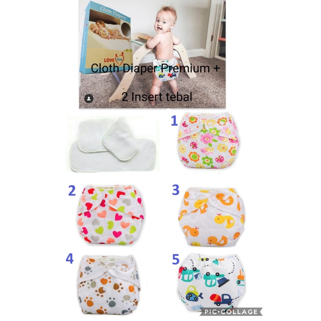 Popok Cloudy / Cloth Diaper / Popok Kain Berkancing Clodi Bayi Dapat Di Cuci
