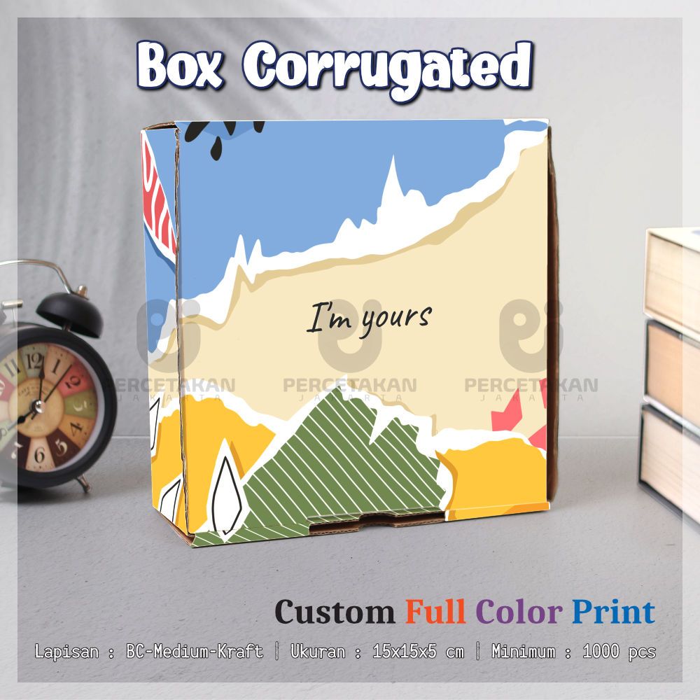 

Cetak Dus Corrugated 15x15x5 cm FULL COLOR Free Custom Desain/Logo | Custom Box | Kustom Dus Kemasan
