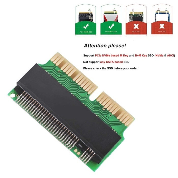 Converter SSD M.2 NVME for Macbook 2013 2014 2015 2016 2017