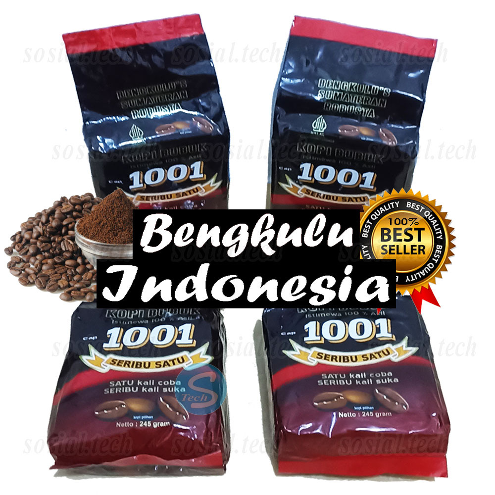 

Kopi 1001 Bubuk 245g Kopi Hitam Robusta 1001 Khas Bengkulu 100% Asli Coffe Robusta