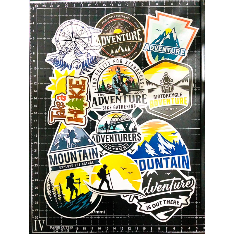 

sticker pack adventure & camping untuk laptop helm kulkas tumblr dll bahan graftac