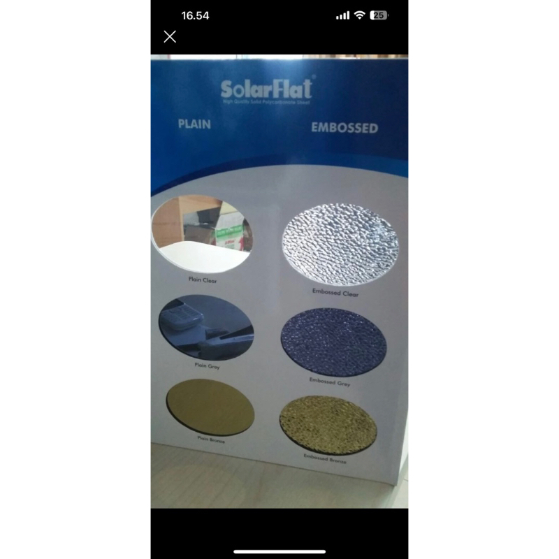 Solarflat (Solartuff Solid) tebal 3mm