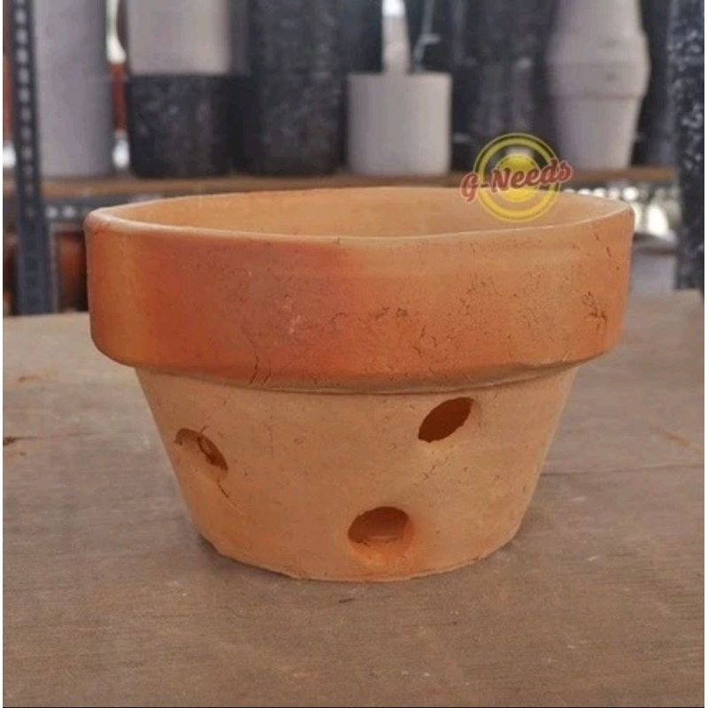 pot gerabah//pot tanah liat//pot anggrek D15-D18-D20