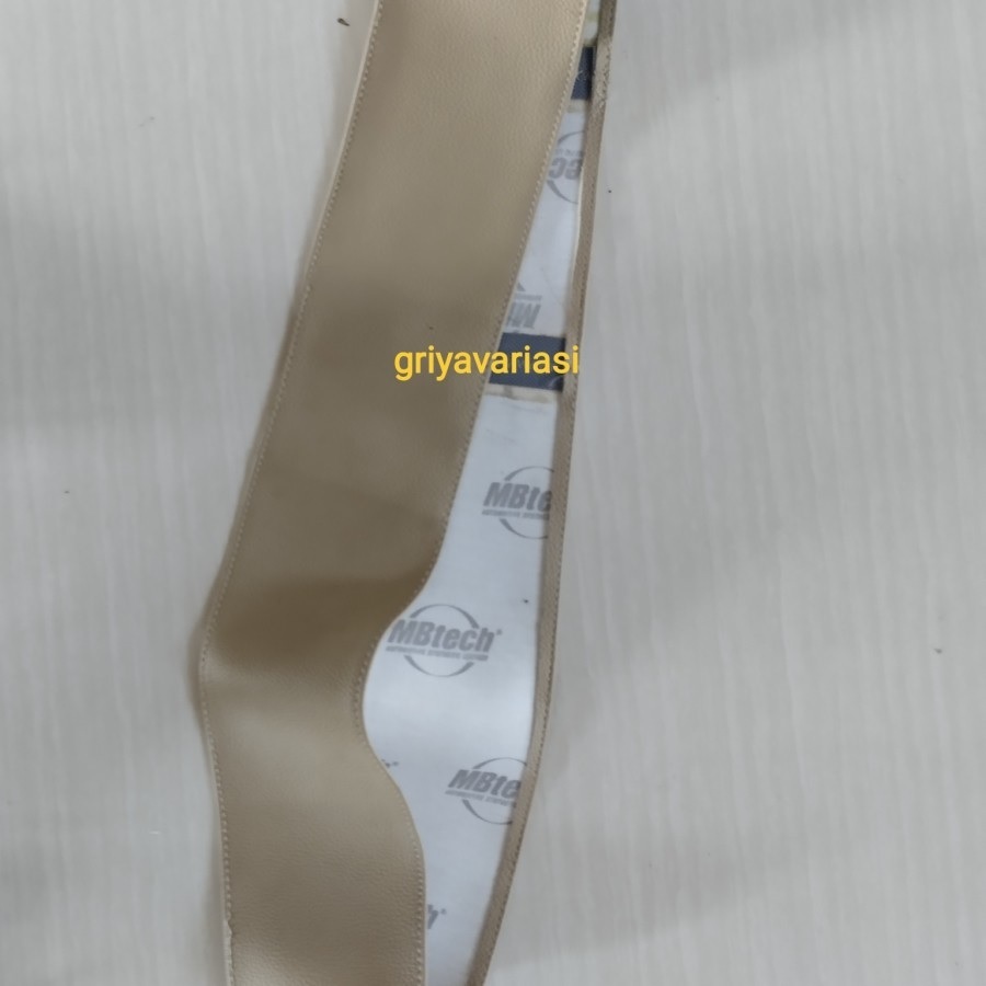 setir mobil / cover stir mobil model jahit beige/krem uk 38cm