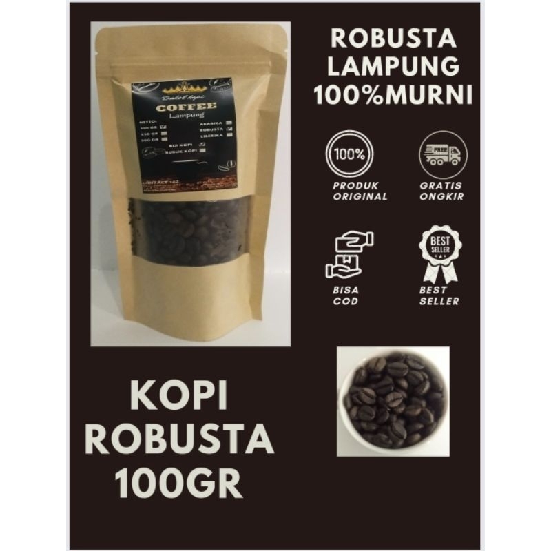 

Kopi Robusta Lampung Biji Kopi 100 gr l Biji Kopi Pilihan coffee