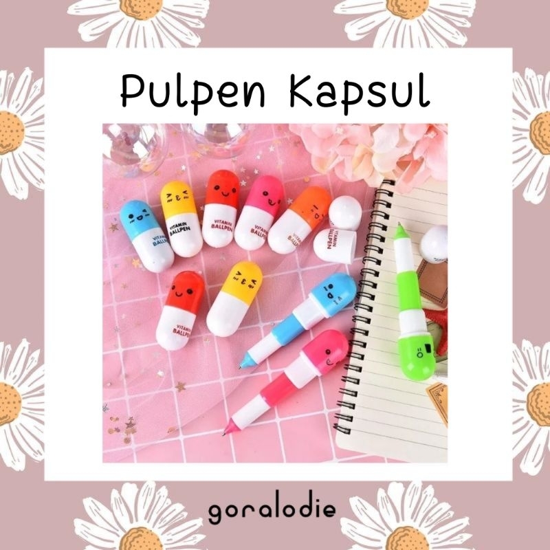 

PULPEN KAPSUL VITAMIN TABLET PENA LUCU VITAMIN BALLPEN OBAT KAPSUL UNIK