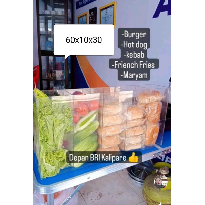 Tempat buah jus Akrilik