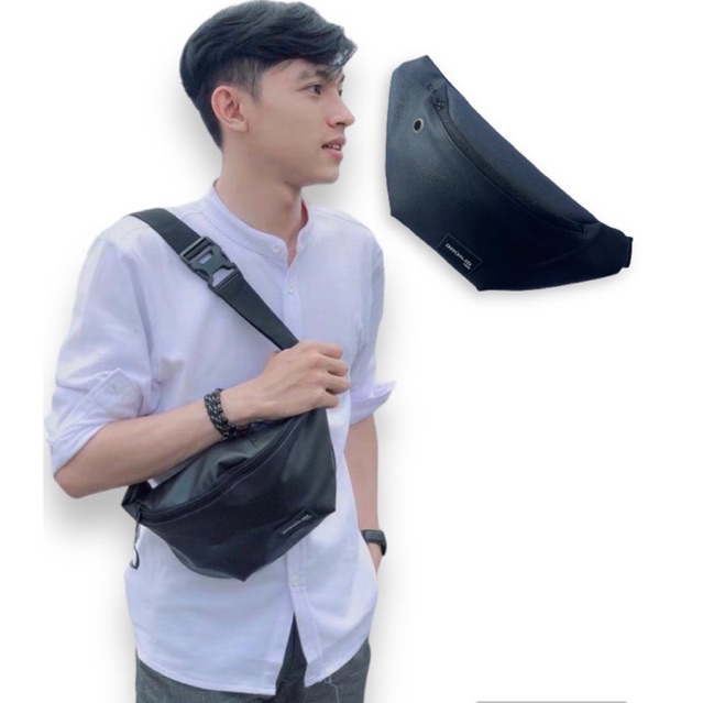 DHON.ID Waistbag Pria Gratis Gelang & Kalung ,Stiker keren dhon.id(Bisa COD)