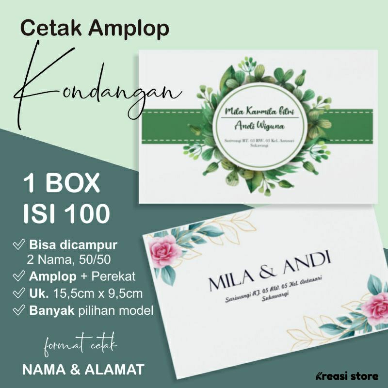 Amplop kondangan / Amplop kondangan custom murah / Amplop custom nama suka-suka