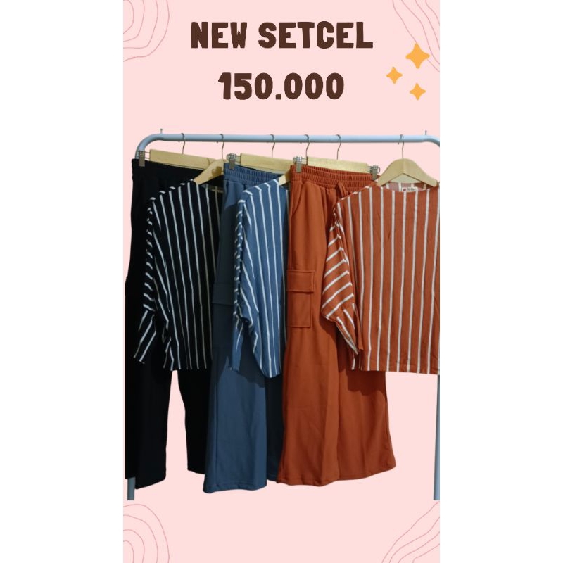 Setelan Atasan Batwing Celana Kargo By.Doe