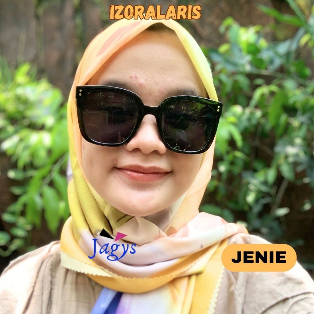 Jenie Kacamata Fashion Uv400 Hitam wanita kekinian hijab KCZL