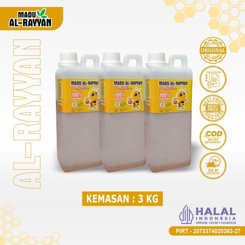 

Madu Murni Raw honey 3kg | Madu Asli Madu Al-Rayyan