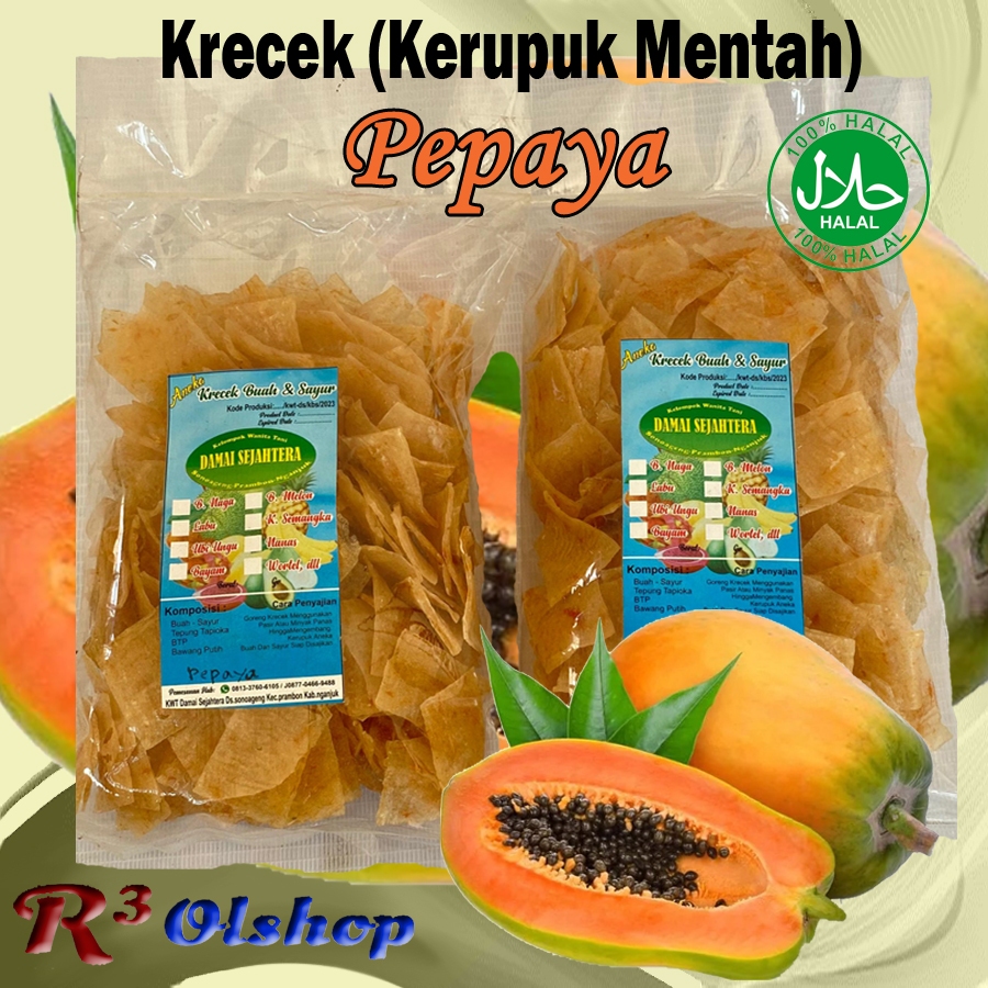 

Krecek (Kerupuk Mentah) Pepaya