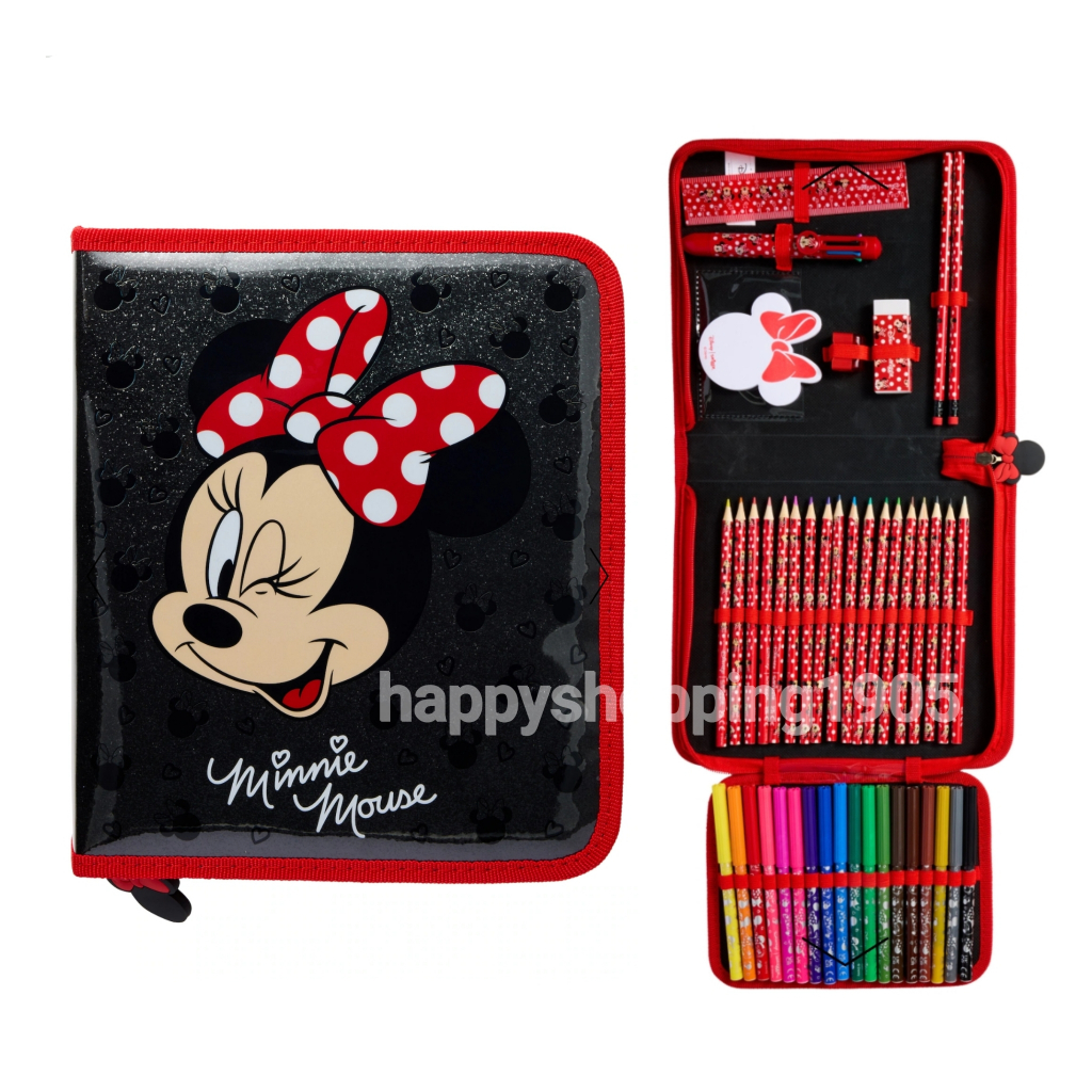 

SMIGGLE MINNIE BLACK STATIONERY SET ZIP IT GIFT PACK - SET ALAT TULIS SMIGGLE
