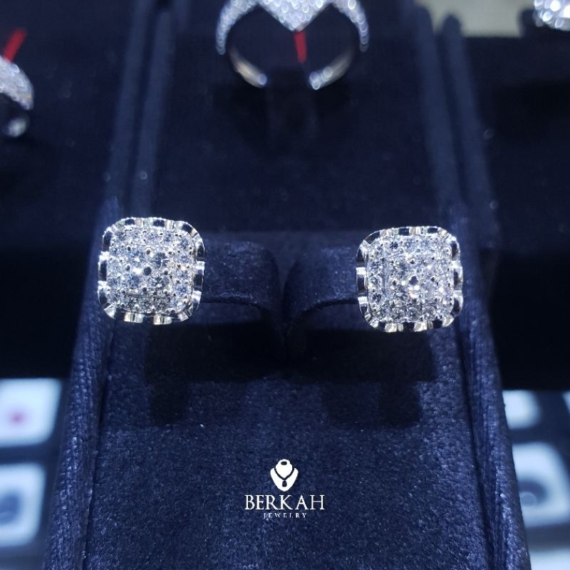 Anting Giwang Emas 70% Berlian Eropa Asli Berkualitas Bagus