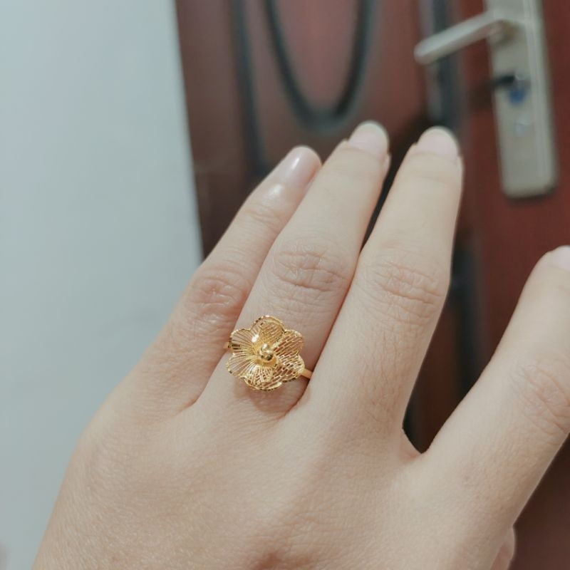 cincin bunga Kendari cantik manis mas asli 8k