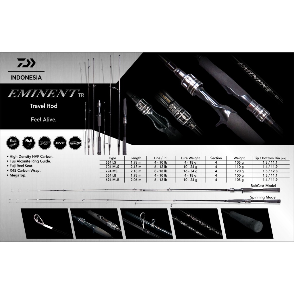Joran Daiwa Travel Daiwa EMINENT Travel Rod - Fuji