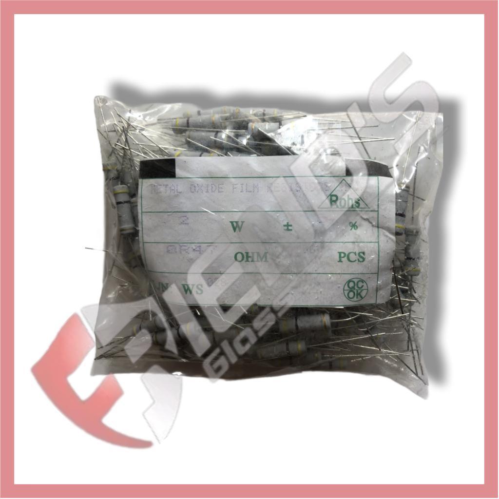 RESISTOR OR47 OHM 2WATT METAL Oxide 5% RESISTOR 2 WATT 0R47OHM 1 PCS
