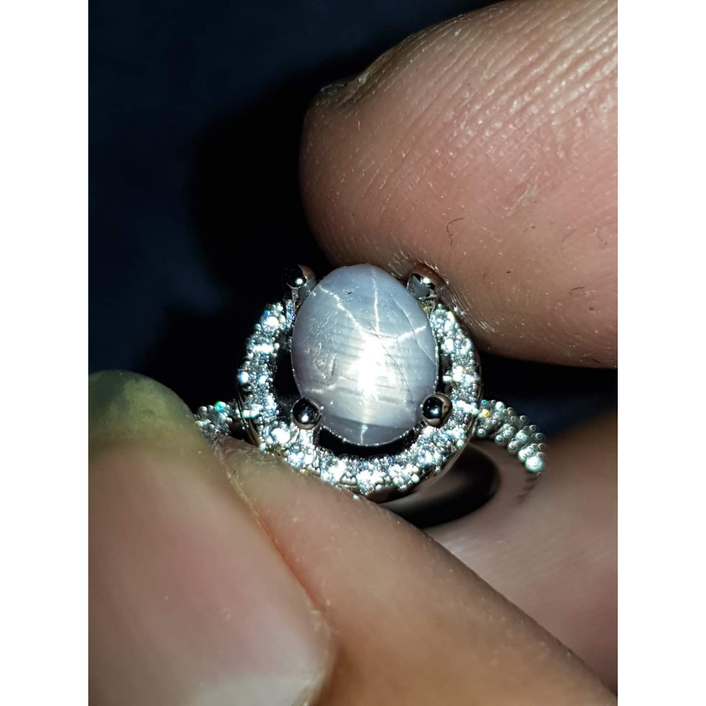 Natural Batu Blue Safir Ster SF016 No Heat 6 Rays Star Origin Sri Lanka Memo G-Lab