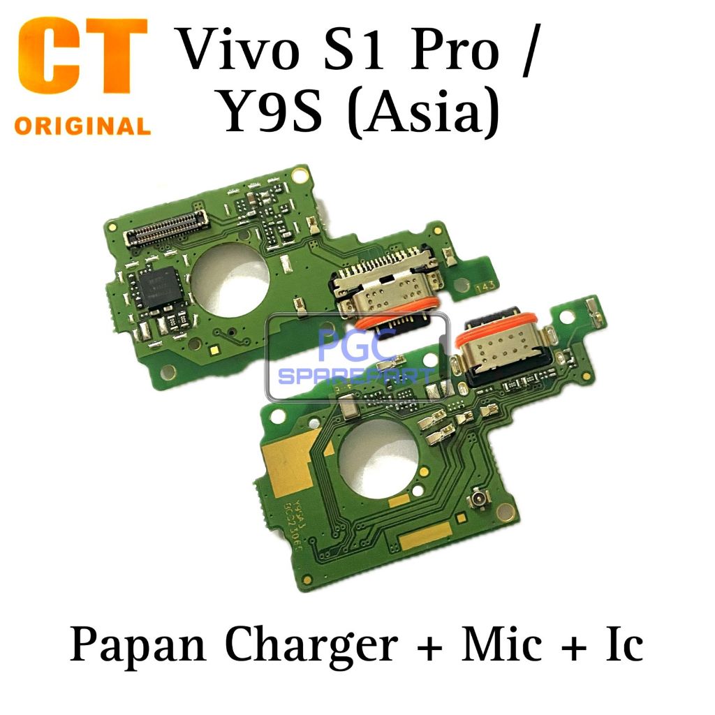 Papan PCB Konektor Charger + MIC Vivo S1 Pro / Y9S Asia / 1920 / V1945A / V1945T - Flexible Flexibel